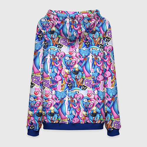 Мужская толстовка POPPY PLAYTIME HAGGY WAGGY AND KISSY MISSY LOVE / 3D-Синий – фото 2