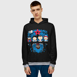Толстовка-худи мужская Stranger Things South Park, цвет: 3D-меланж — фото 2