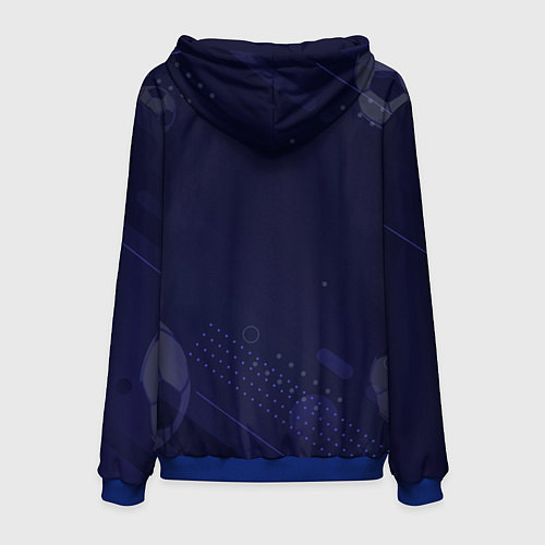 Мужская толстовка Лого Lazio в сердечке на фоне мячей / 3D-Синий – фото 2