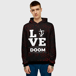Толстовка-худи мужская Doom Love Классика, цвет: 3D-черный — фото 2