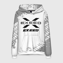 Мужская толстовка Exeed Speed на светлом фоне со следами шин