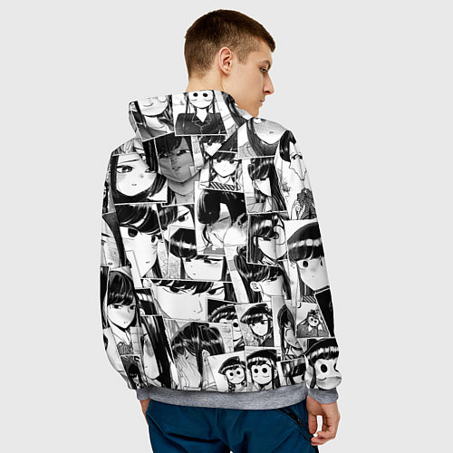 Мужская толстовка Komi san pattern / 3D-Меланж – фото 4