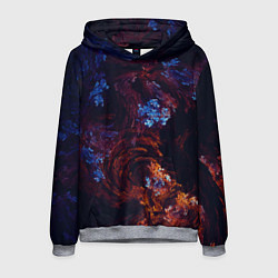 Толстовка-худи мужская Синие и Красные Коралловые Рифы, цвет: 3D-меланж