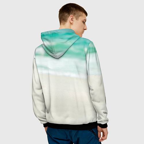 Мужская толстовка Свинка на отдыхе / 3D-Черный – фото 4