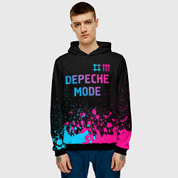 Толстовка-худи мужская Depeche Mode Neon Gradient, цвет: 3D-черный — фото 2