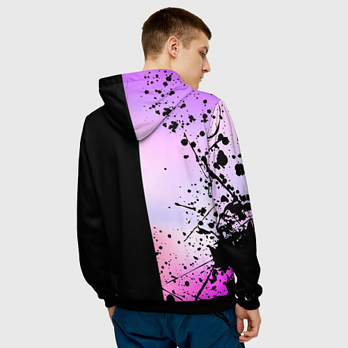 Мужская толстовка BLACKPINK HALF COLORS / 3D-Черный – фото 4