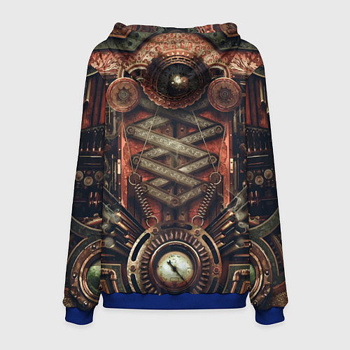 Мужская толстовка Mechanical device in Steampunk Retro style / 3D-Синий – фото 2