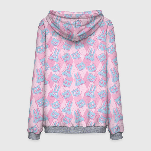 Мужская толстовка Паттерн черепов животных / 3D-Меланж – фото 2