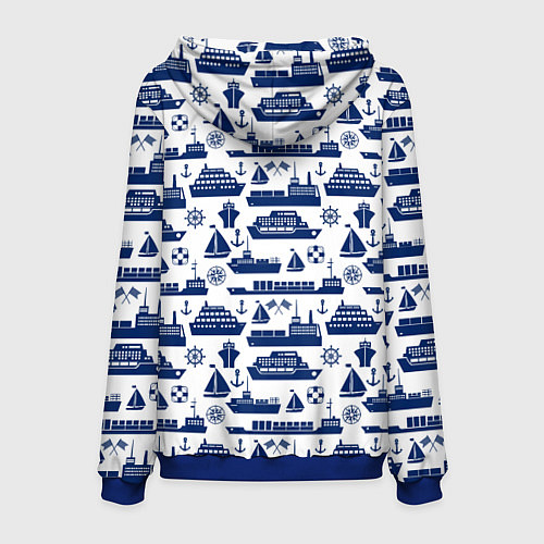 Мужская толстовка Морской и речной флот / 3D-Синий – фото 2