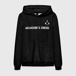 Мужская толстовка Assassins Creed Glitch на темном фоне