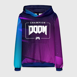 Мужская толстовка Doom Gaming Champion: рамка с лого и джойстиком на