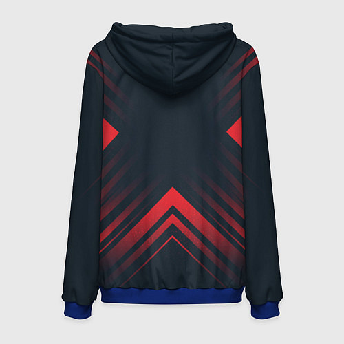Мужская толстовка Красный Символ PUBG на темном фоне со стрелками / 3D-Синий – фото 2