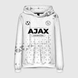 Толстовка-худи мужская Ajax Champions Униформа, цвет: 3D-белый