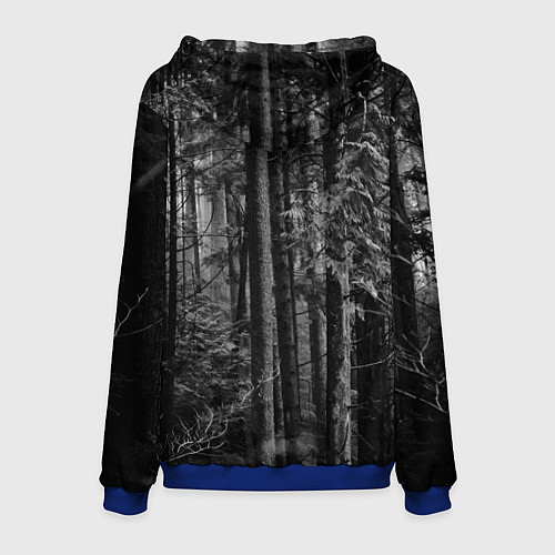 Мужская толстовка Темный жуткий лес / 3D-Синий – фото 2