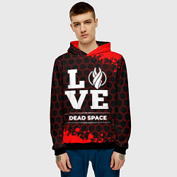 Толстовка-худи мужская Dead Space Love Классика, цвет: 3D-черный — фото 2