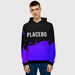 Толстовка-худи мужская Placebo Purple Grunge, цвет: 3D-черный — фото 2