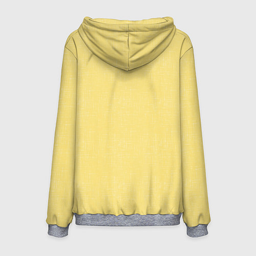 Мужская толстовка Текстурированный лимонно-желтый однотонный / 3D-Меланж – фото 2