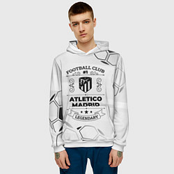 Толстовка-худи мужская Atletico Madrid Football Club Number 1 Legendary, цвет: 3D-белый — фото 2