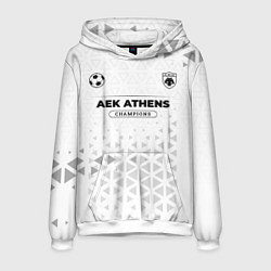 Толстовка-худи мужская AEK Athens Champions Униформа, цвет: 3D-белый