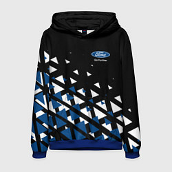 Толстовка-худи мужская Ford треугольники, цвет: 3D-синий