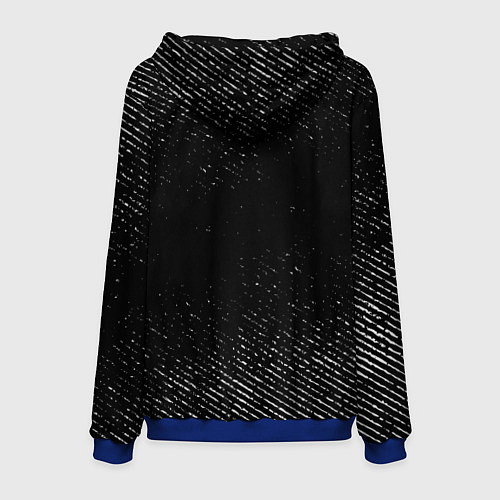 Мужская толстовка Toyota с потертостями на темном фоне / 3D-Синий – фото 2