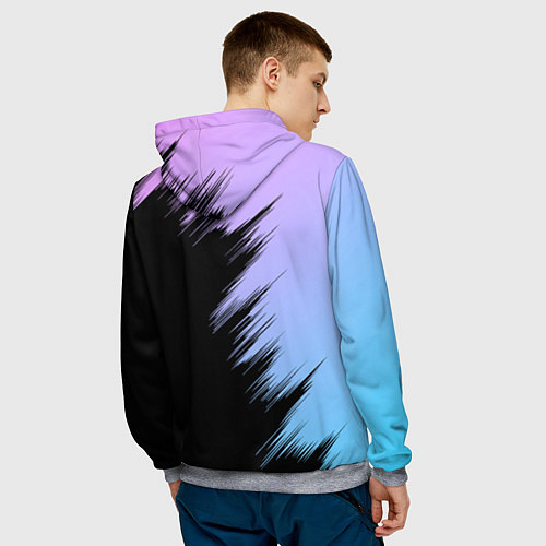 Мужская толстовка Хвост феи - neon / 3D-Меланж – фото 4