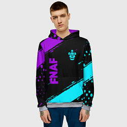 Толстовка-худи мужская Фредди - neon, цвет: 3D-меланж — фото 2