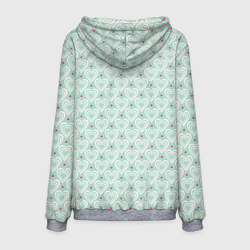 Мужская толстовка Светлые сердечки / 3D-Меланж – фото 2