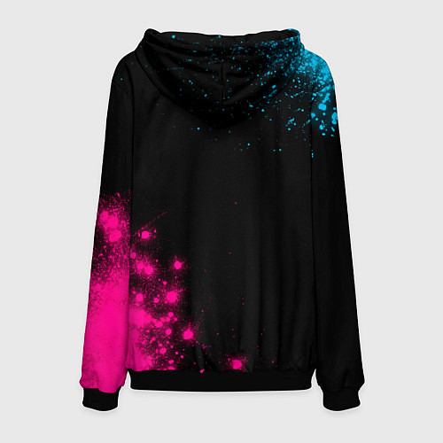 Мужская толстовка Thirty Seconds to Mars Neon Gradient / 3D-Черный – фото 2