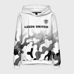 Мужская толстовка Leeds United sport на светлом фоне: символ сверху