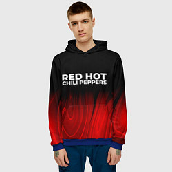 Толстовка-худи мужская Red Hot Chili Peppers red plasma, цвет: 3D-синий — фото 2