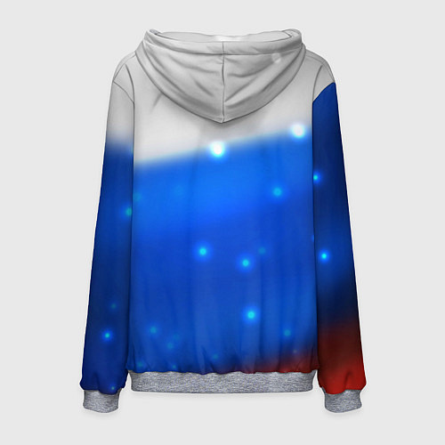 Мужская толстовка Герб России Blue / 3D-Меланж – фото 2