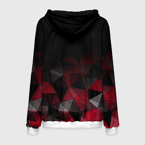 Мужская толстовка Черно-красный геометрический / 3D-Белый – фото 2