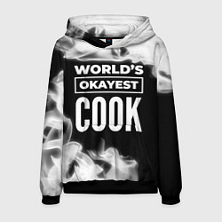 Толстовка-худи мужская Worlds okayest cook - dark, цвет: 3D-черный