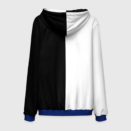 Мужская толстовка MINIMALISM - BLACK AND WHITE / 3D-Синий – фото 2