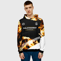 Толстовка-худи мужская Galatasaray legendary sport fire, цвет: 3D-черный — фото 2