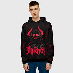 Толстовка-худи мужская Slipknot - rock forever, цвет: 3D-черный — фото 2