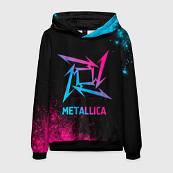 Толстовка-худи мужская Metallica - neon gradient, цвет: 3D-черный