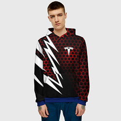 Толстовка-худи мужская Тесла - Спорт линия, цвет: 3D-синий — фото 2