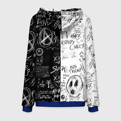 Мужская толстовка Пауэр с мечом - Человек бензопила / 3D-Синий – фото 2