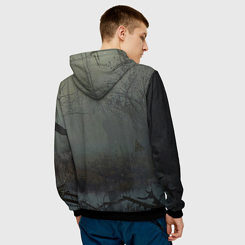 Мужская толстовка STALKER Одиночка На Болоте / 3D-Черный – фото 4