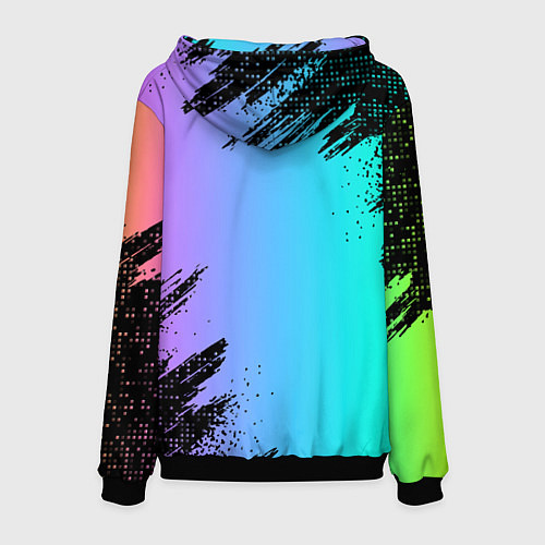 Мужская толстовка Roblox neon logo / 3D-Черный – фото 2