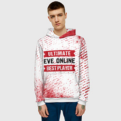 Толстовка-худи мужская EVE Online: Best Player Ultimate, цвет: 3D-белый — фото 2