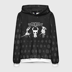 Толстовка-худи мужская Hollow knight кружочки, цвет: 3D-белый