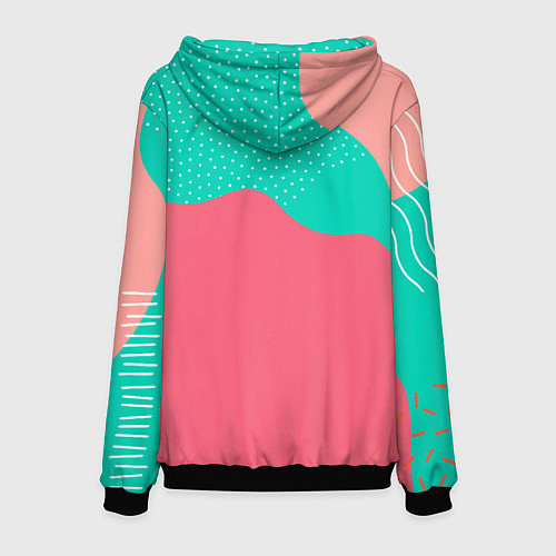 Мужская толстовка Абстракция минимализм / 3D-Черный – фото 2