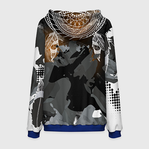 Мужская толстовка В стиле бохо / 3D-Синий – фото 2