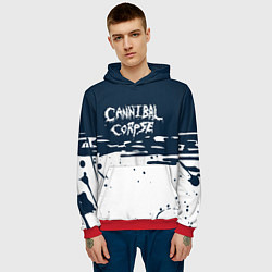 Толстовка-худи мужская Cannibal Corpse краска, цвет: 3D-красный — фото 2