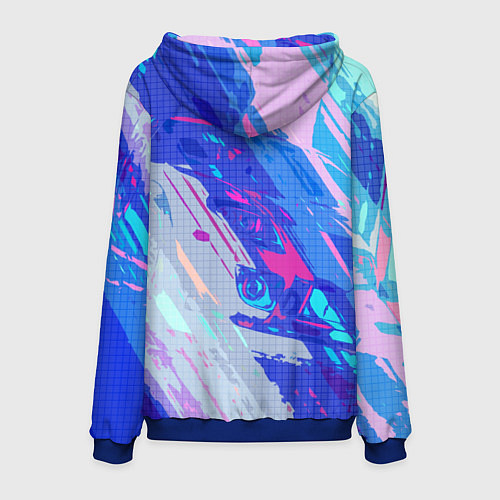 Мужская толстовка Машина в градиенте / 3D-Синий – фото 2