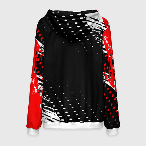 Мужская толстовка Doom - краска / 3D-Белый – фото 2