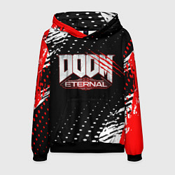 Толстовка-худи мужская Doom - краска, цвет: 3D-черный